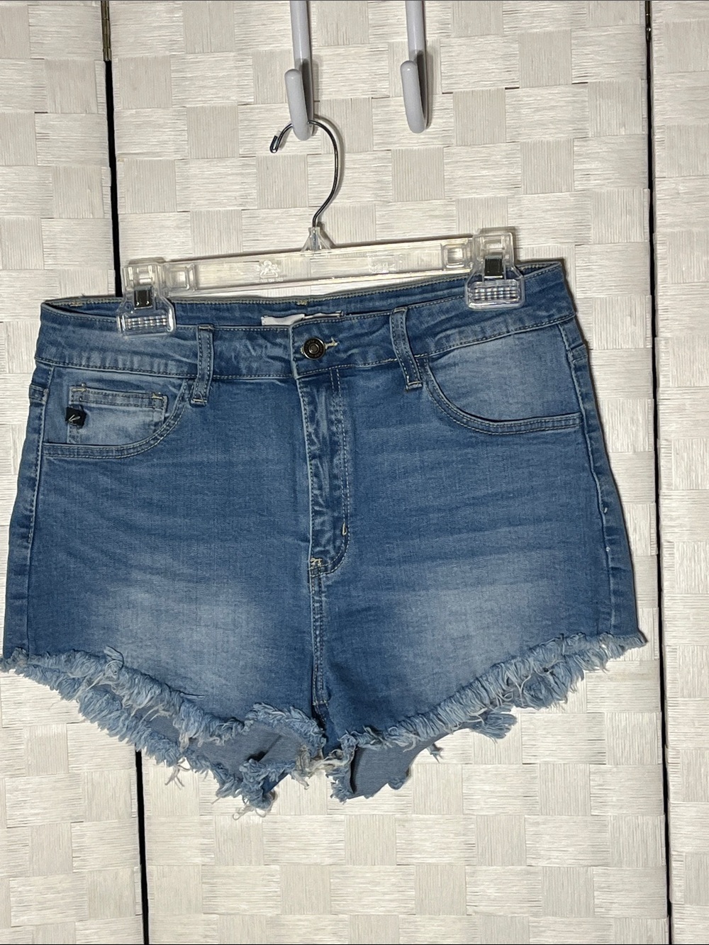 Kenar Distressed Light Blue Denim Shorts
